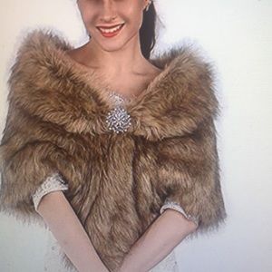 Fur Faux Shawls or Wrap